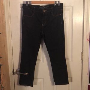 dark blue crop jeggings